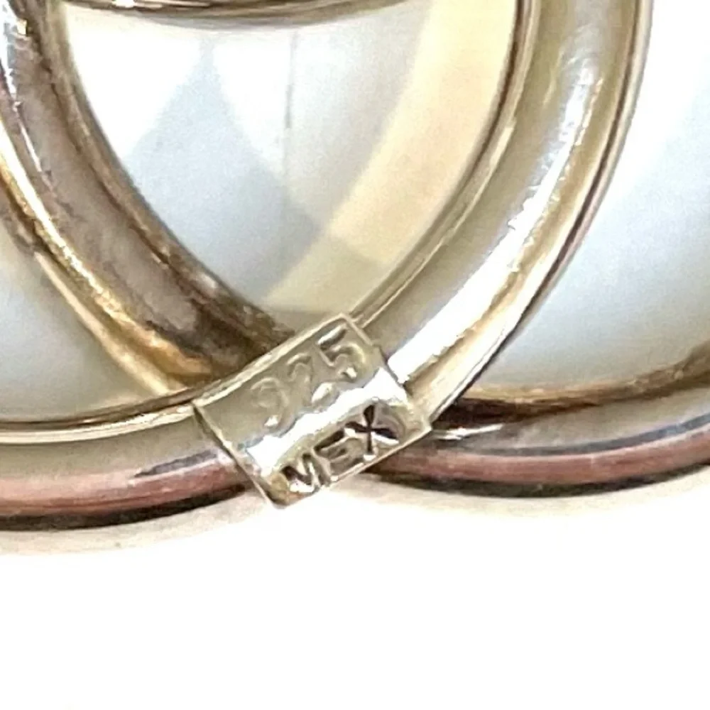 Vintage 925 Silver Mexico  Brooch Featuring Three Entwined Rings